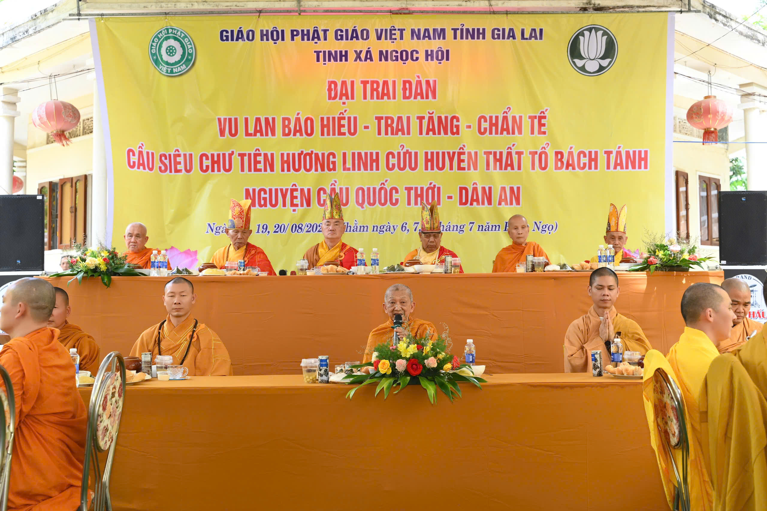 Bồng Sơn: Tịnh xá Ngọc Hội tổ chức đàn tràng Trai tăng cầu siêu bạt độ nhân mùa Vu lan báo hiếu PL. 2570